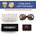 thumbnail image 6 of FEISEDY Classic Womens Elegant Polarized Sunglasses Ladies Wide Square Sunglasses Shades B2683, 6 of 14