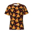 thumbnail image 3 of Naloa Cartoon Pizza Men's T-Shirt Sport T-shirt Men's Basic Tee Casual Men's Shirt, Round Neck, Short Sleeves - Small, 3 of 5