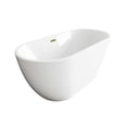 thumbnail image 5 of Elegant Kitchen & Bath BT30359GW-BGD 59 in. Bathtub with Brushed Gold Trim - Glossy White, 5 of 8
