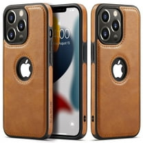 Casus Logo View Classic Slim Leather Case for iPhone 13 Pro - Brown