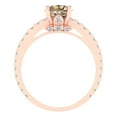 thumbnail image 4 of Clara Pucci 14K Rose Gold 1.47ct YellowMoissanite Solitaire with Accents, 4 of 8