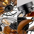 thumbnail image 5 of KPIBEST Farmhouse Ceiling Fan Caged Ceiling Fans with Remote,6 Speeds Fandaliers Bladeless Ceiling Fan for Dinner Room,Bedroom,Living Room,Kitchen, 5 of 12