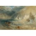 thumbnail image 2 of Turner, Joseph M.W. 32x23 Black Ornate Wood Framed with Double Matting Museum Art Print Titled - Long Ships Lighthouse, Lands End, 2 of 4