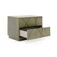 thumbnail image 4 of Benjara BM311196 28 in. Cross Sectioned Paint Art Cubed Design Nightstand, Bronze & White, 4 of 5
