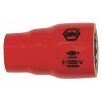 Wiha Tools Socket, Steel, Chrome, 11/16 in  31712