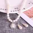 thumbnail image 2 of Shenmeida 2Pcs/set Wedding Faux Pearl Necklace Earrings Set Pearl Teardrop Bridal Rhinestones Jewelry for Women Bridesmaids Brides, 2 of 7
