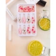 thumbnail image 4 of 24 piezas de uñas medianas con diseños, uñas postizas acrílicas de ataúd, pegamento artificial de bailarina en las uñas, dijes de resina de conejo y diamantes de imitación para decoración de uñas de, 4 of 7