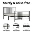 thumbnail image 3 of vidaXL 12" Black Twin XL Metal Bed Frame with Headboard No Mattress, 3 of 9