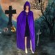 thumbnail image 2 of Capa con capucha para Halloween, bata multifuncional, agradable para la piel, traje de diablo para manos Púrpura, 2 of 8