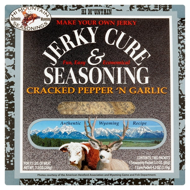 Hi Mountain Jerky Cracked Pepper and Garlic Blend Jerky Seasoning and