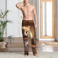thumbnail image 2 of Kdxio Cartoon Cooking Cat Print Mens Pajama Pants Set Sleep & Lounge Pants, PJ Bottoms with Pockets and Button Fly-Medium, 2 of 6