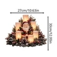 thumbnail image 4 of Christmas Lighted Centerpiece with Flameless Candle Glow, Light Up Santa Table Decoration, Outdoor Solar Lights for Yard with Pine Branches, 4 of 8