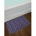 thumbnail image 2 of New Orleans Bath Mat, Fat Tuesday with Fleur De Lis Colorful and Hats Pattern Jazz Trumpet, Plush Bathroom Decor Mat with Non Slip Backing, 29.5" X 17.5", Multicolor, by Ambesonne, 2 of 2