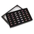 thumbnail image 1 of Transparent Window 36 Slots Ring Box Tray Storage Show Case Earrings Jewelry Display Holder Organizer, 1 of 10