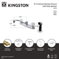 thumbnail image 6 of Kingston KB112 Americana Two-Handle 4-Hole 8" Centerset Kitchen Faucet with Side Sprayer in Polished Chrome, 6 of 6