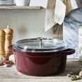 thumbnail image 4 of Staub Cast Iron 4-qt Round Cocotte with Glass Lid - Grenadine, 4 of 9
