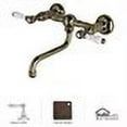 thumbnail image 2 of Rohl A1405/44Lm-2 Acqui 1.2 GPM Wall Mounted Widespread Bridge Bathroom Faucet - Brass, 2 of 4