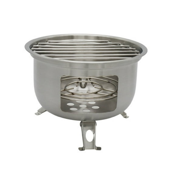 Efficient Wood Burning Stove Charcoal Grill Stainless Steel Backpacking Stove for Grilling Boiling and Roasting Outdoors