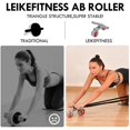 thumbnail image 3 of Rueda de rodillo de 2 ruedas, rueda de rodillo de entrenamiento abdominal, fuerza central y ejercicio abdominal, ejercicio abdominal, equipo de gimnasio en casa, 3 of 6