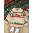 thumbnail image 6 of Baby Boy Christmas Sweaters Long Sleeve Round Neck Truck Print Knit Pullovers Infant Jumper Tops, 6 of 9