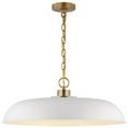 thumbnail image 2 of Nuvo Lighting Colony 1 Light Large Pendant Matte White with Burnished Brass, 2 of 4