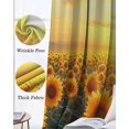 thumbnail image 3 of Summer Sunflower Kitchen Curtains Watercolor Pastoral Botanical Floral Cafe Short Curtains for Bathroom Blackout Window Curtain Grommet Small Window Treatment Drapes for Bedroom Living Room 42"x45"x2, 3 of 9