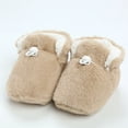 thumbnail image 2 of dmqupv 6 Month Baby Shoes Boots Soft Bottom Toddler Shoes Plus Velvet Thick Non Slip Large Cotton Socks and Shoes for Babies Shoes Khaki 3.5, 2 of 5