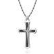 thumbnail image 1 of Collar con colgante de cruz de acero inoxidable para hombre, 1 of 5