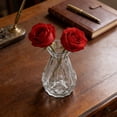 thumbnail image 5 of Clear Glass Vase Small Decorative Flower Vase for Home Decor Table Centerpiece Living Room Bedroom Office Floral Arrangement Buds Vase, 5 of 6
