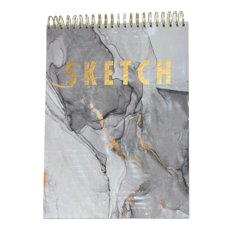 Deokke Sketchbook Top Spiral Bound Sketch Pad, 9 x 12 inch,100GSM Thick  Paper,50 Sheets 100 Pages,Art Sketch Book Aesthetic Cute Drawing Writing