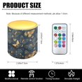 thumbnail image 7 of Kuiaobaty Flameless Candles Golden Butterfly Blue Pattern Battery Powered LED Pillar Candle Tealights Home Decoration Remote Set of 4 for Wedding Beach Party Decor 3 x 3 Inches, 7 of 7