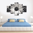 thumbnail image 4 of TISHIRON 5PCS Framed Canvas Wall Art Set,60"x40" Blooming Daisy Flower Canvas Art Decor, 4 of 7