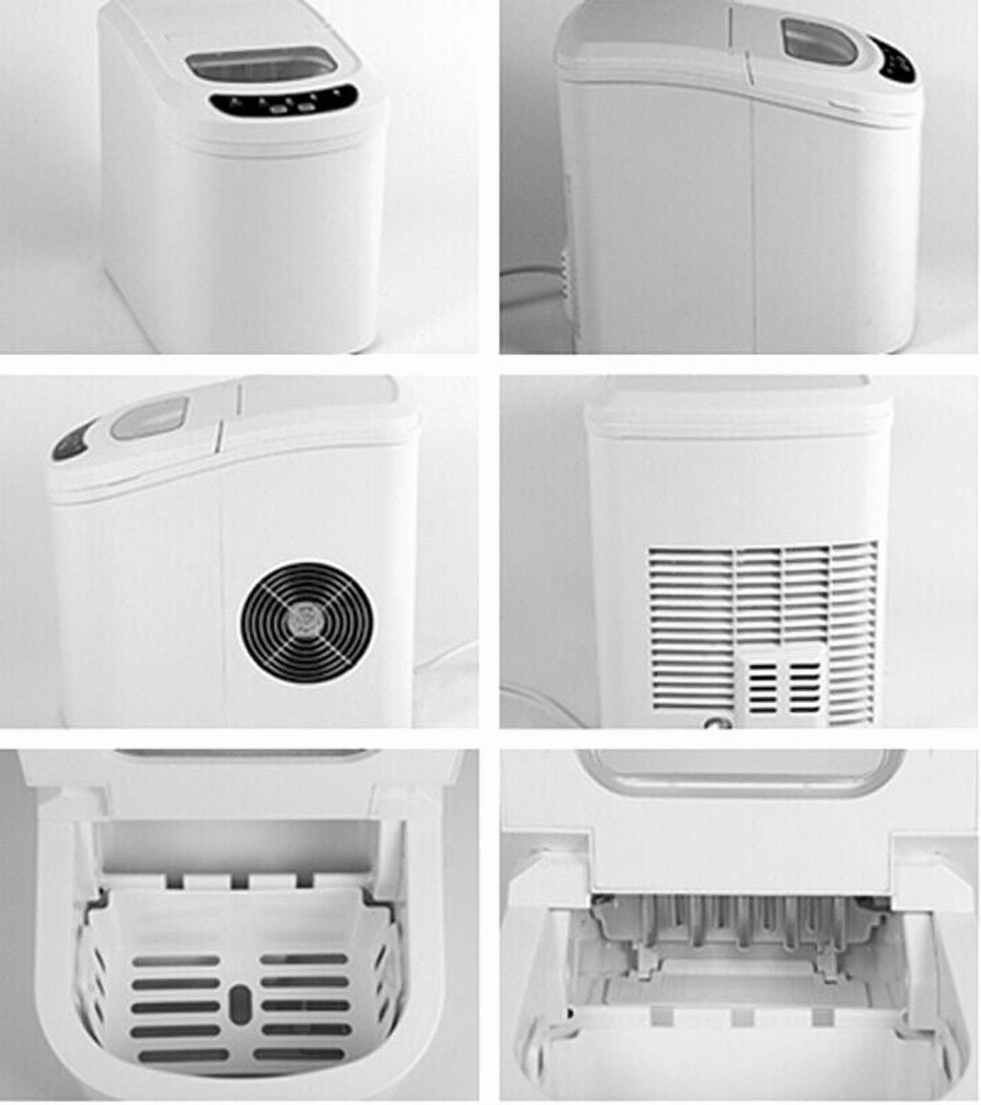 Techomey Countertop Ice Maker Portable Ice Machine Compact 26lbs in 24H ‎Silver