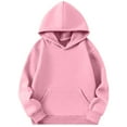thumbnail image 5 of 5-14 Years Girls And Boys Hooded Sweatshirt Crew Neck Long Sleeve Pullover Kids Fleece Sweatshirts, 5 of 6