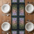 thumbnail image 4 of Table Runner 36 Inches Long for Kitchen Dining, Stained Glass Dresser Scarf Farmhouse, Dining Table Decorations for Wedding/Parties, Vintage Abstract Botanical Plant 13 x 36 In, 4 of 8