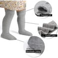 thumbnail image 3 of Baby Girls Boys Uniform Knee High Socks Tube Ruffled Stockings Infants and Toddlers (Pack of 3/5), 3 of 4