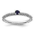 thumbnail image 3 of Auriga 925 Sterling Silver Created Sapphire Single Stone Ring for Women Size- 8, 3 of 6