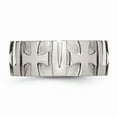 thumbnail image 3 of White Stainless Steel Ring Band Wedding Men's Diamond Round, 3 of 6