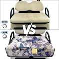 thumbnail image 5 of SEANATIVE Golf Cart Seat Covers with 4 Front Pockets, Fits for EZGO, Yamaha, Club Car, 2 Person Seats Golf Cart Accessories, Washable, 51.2 x 30.3 Inches, Butterfly Flower Violet Cream White, 5 of 7