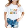 thumbnail image 1 of Soki Summer Clothes New Short Sleeve Graphic T-Shirt Round Neck Tops for 2-14 Years Girls, 1 of 3