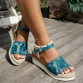 thumbnail image 3 of IUJSOY Womens Sandals Espadrilles for Women Peep Toe Heels Slingback Wedge Platform Sandals, 3 of 9