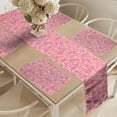 thumbnail image 2 of Ambesonne Pink and White Table Runner & Placemats, Donut Sprinkles, Placemat 4 pcs + Runner 12"x72", Multicolor, 2 of 2