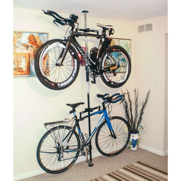 Rage Powersports Elevate Outdoor Bike Stand 5 Double Vertical Bicycle Storage Hanger Rack Fits 2 Bikes Walmart