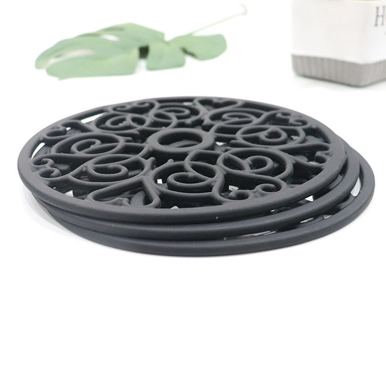 Silicone Heat Resistant Trivet Mat Set of 3 Hot Pan Holder Hot Pads Fl –  ClearFinn