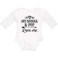 thumbnail image 3 of Inktastic Nonna and Pop Love Me Girls Long Sleeve Baby Bodysuit, 3 of 5