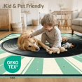 thumbnail image 4 of ODIKA 8'x10' Washable Area Rug Non-Slip Chair-Friendly Mat Disc Vinyl Cd Record Retro Vintage Music Spinning Grooves Concentric for Dining Room, Large Office, Lounge, 4 of 7