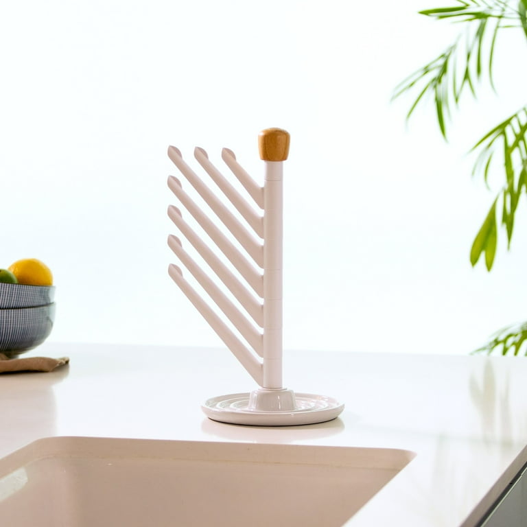 Full Circle Branch Out Upright Drying Rack Ceramic Recycled Plastic White