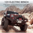 thumbnail image 4 of Kojooin 10000Lbs Electric Winch 85Ft Synthetic Rope with Wireless Remote Control, 12v Towing Winch IP67 Waterproof Automobile Winch for Trailer, Truck, 4 of 6