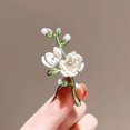 thumbnail image 3 of Yesbay Women Brooch Flower Shape ,Suit Coat Collar Hat Scarf Decoration Clothes Pin Prom Party Garment Jewelry, 3 of 8