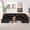 Black, variant on DRNANLIT 132" U Shaped Modular Sectional Sofa, Corduroy Cloud Couch with Side Pockets, No Assembly, Gray